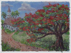 church and tree